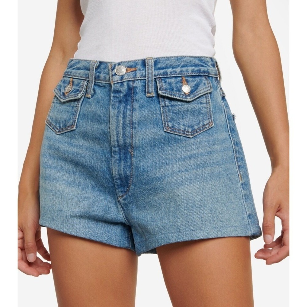 RE/DONE 70s Ultra High Rise Stovepipe Denim Shorts – Vintage Fade – NWT Sz 24